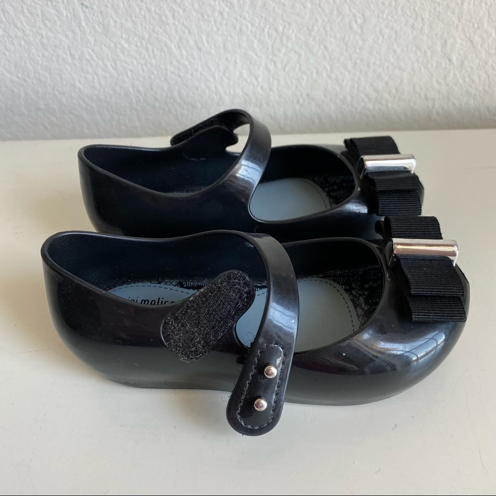 Mini Melissa + Jason Wu Mary Jane Ballet Flat with Grosgrain Ribbon Bow - Picture 11 of 13